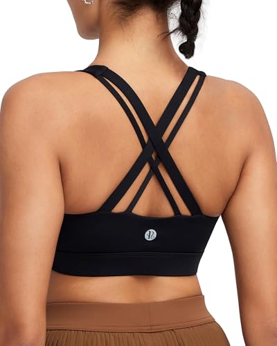 Image of RUNNING GIRL High Impact Sports Bra for Women,Criss-Cross Back Top with Moulded Cups Womens Sports Bra High Support