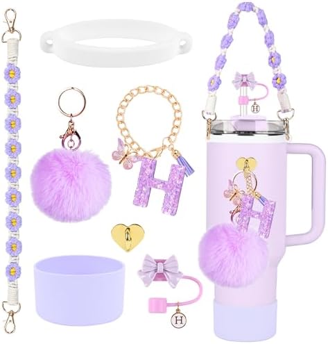 Stanley Cup Accessories Set, 10mm Bow Straw Topper, Siliocne Boot...