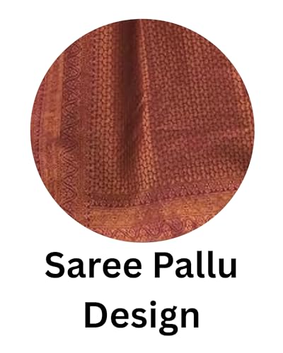 Image of Women's Soft Art Silk Kanjivaram Saree and Unstitched Blouse Piece with Floral Rich Pallu and Jacquard Jari Work On All Over | South Indian Saree