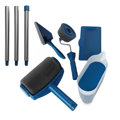 Rodillo Pintura Antigoteo Profesional Con Depósito Recargable 3 Acoples Incluidos Apto Para Techo Paredes Techos Sin Goteo Ni Manchas Mango Ergonómico Lavable Fácil Llenado Kit Pintor WT195