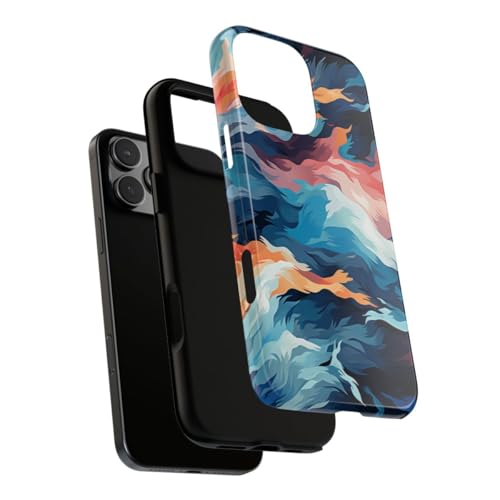 Coque iPhone 16 Pro Max vagues multicolores pour sublimer votre style quotidien - 3