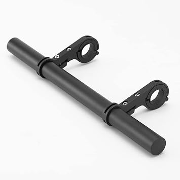 Bike Handlebar Extender Bicyle Handle Bars Bracket Aluminum Alloys Carbon Fiber Stands Bike Headlight Computers Support Holders Cycling Extend Brackets 30cm Black