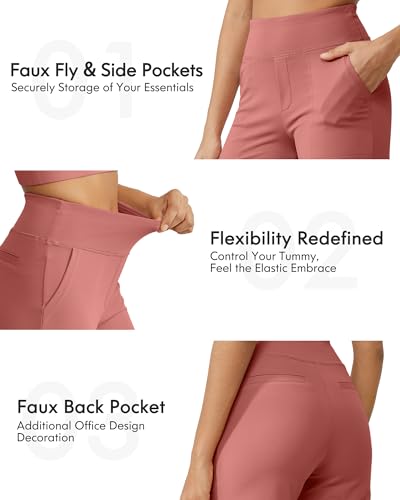Image of G4Free Capri Pants for Women Wide Leg Yoga Dress Cropped Pants Capri Leggings with Pockets for Casual Summer