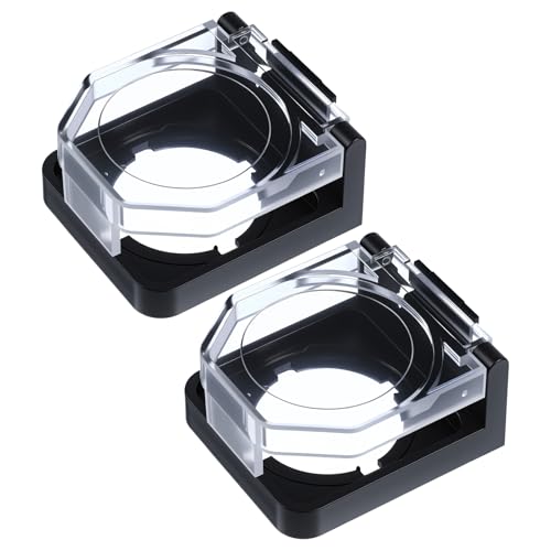 Power Push Button Switch Cover 2PCS 22mm Dustproof Button Switch Cover Protector for PC, Computer, Desktop, Industrial Power Switches & Control Panels Round Prevent Accidental Touches