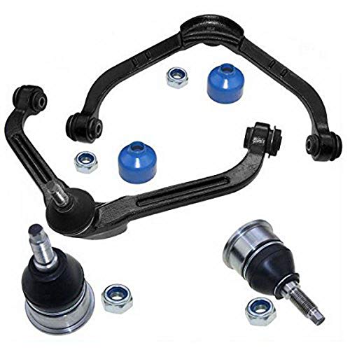 DLZ 4 Pcs Front Suspension Kit-2 Upper Control Arm Ball Joint Assembly 2 Lower Ball Joints Compatible with Liberty 2002 2003 2004 K3198 K3199 MK3198 MK3199