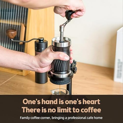 Tragbare Kaffeemaschine mit variablem Druck, handgekröpfte Espressomaschine, mit Aufbewahrungstasche, 9-12 bar variabler Druck, 100 ml Wassertankkapazität, für Reisen im Freien 8 Tragbare Kaffeemaschine mit variablem Druck, handgekröpfte Espressomaschine, mit Aufbewahrungstasche, 9-12 bar variabler Druck, 100 ml Wassertankkapazität, für Reisen im Freien