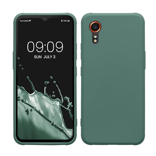 kwmobile Handyhülle für Samsung Galaxy Xcover7 Hülle - TPU Case - Kabelloses Laden - Schutzhülle Cover in Tannengrün