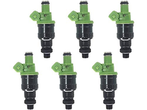 Fuel Injector Set of 6 - Compatible with 1991-1995 Mitsubishi 3000GT 3.0L V6 Naturally Aspirated