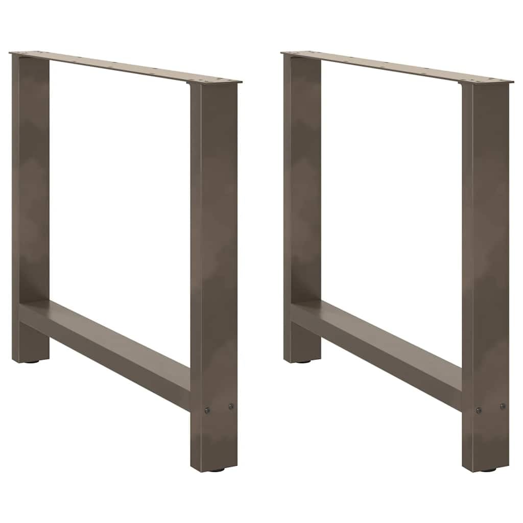 Gambe per tavolo da pranzo in acciaio, 2 pezzi, 90 x 72-73 cm