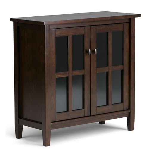SIMPLIHOME Warm Shaker Solid Wood Cabinet