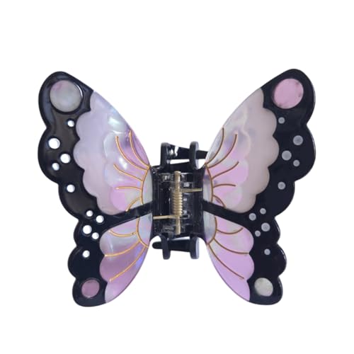 Fantasy Butterfly Hair Clip,Acetate Claw Clips,Cute Butterfly Hair Claw Clips for Women,Pink