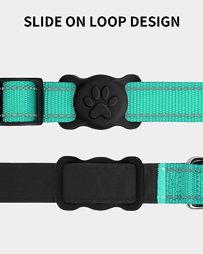 image for Dynmeow Dog Cat Collar Holder Compatible with Airtag, Anti-Lost Silcio