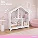 Evolur Barbie Rose Hutch/Bookcase – 7 Spacious Shelves for Toys, Books, and Keepsakes, Solid Wood with Anti-Tipping Kit, White or Pink Finish
