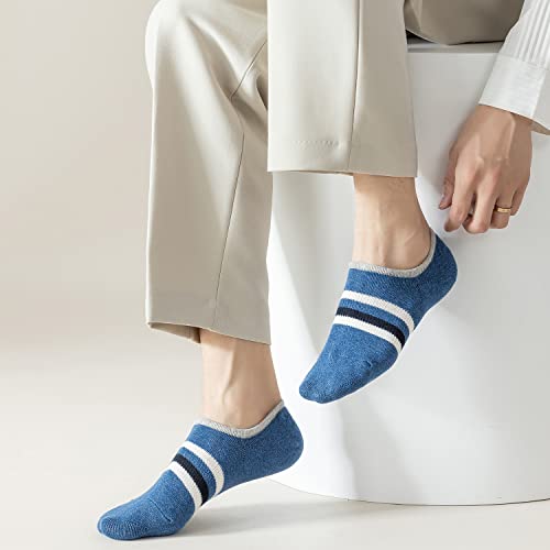 Mottee&Zconia No Show Socks for Mens Low Cut Upgraded 6 Pairs Casual Invisible No See Reinforced Socks 6 pais Size S/M/L2