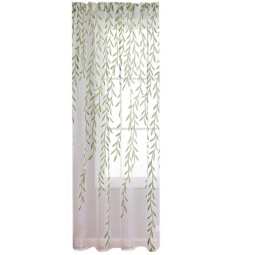 JOYOFREELY Cortinas de Dormitorio Modernas de Poliéster Textura Delicada y Elegante Drapeado Que Permiten la Entrada de Luz Natural y Garantizan Privacidad para Sala y Habitación