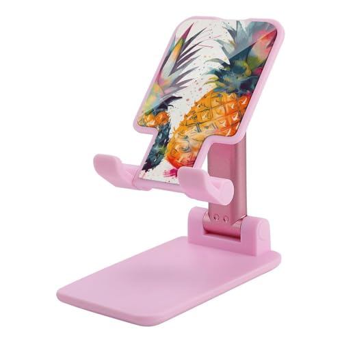 Support téléphone portable pliable de bureau motif ananas