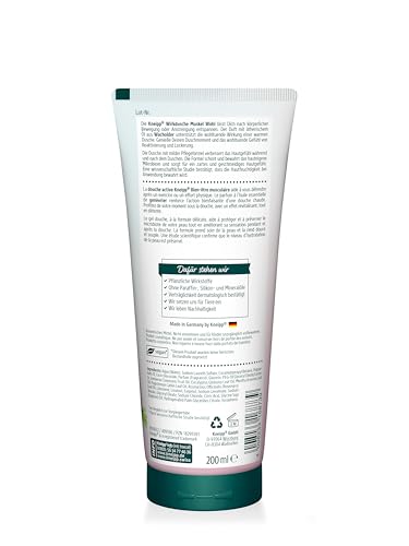 Kneipp Wirkdusche Muskel Wohl - reaktivierendes und lockerndes Duschgel mit ätherischem Wacholder-Öl - ideal nach körperlicher Bewegung und Anstrengung - vegan - ohne Mikroplastik - 200ml