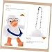 Milisten Funny Plush Duck Keychain Pendant Adorable Cartoon Bag Decor for Keys and Backpack Cute Stuffed Animal Doll Hanging Ornament All Ages
