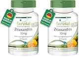 fairvital Zeaxanthin Kapseln 10mg, 60 Kapseln, schluckfreundlich, HOCHDOSIERT, VEGAN (Packung mit 2)
