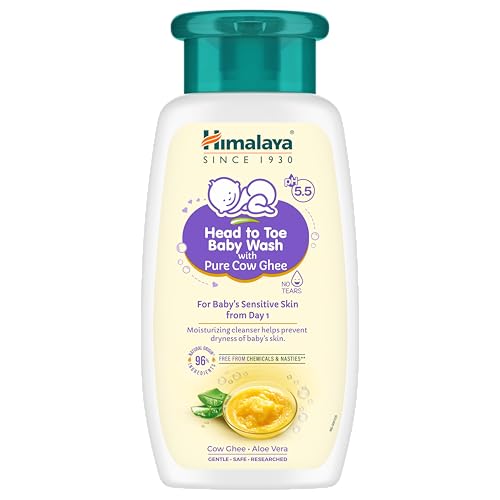 Image of Himalaya Head To Toe Baby Wash With Pure Cow Ghee 200Ml|Ph5.5|Aloe Vera|Soap Free |Safe For Newborn|For Baby's Sensitive Skin From Day 1|No Parabens|No Phthalates|No Sulphates|Dermatologically Tested