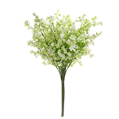 Grand Verde 29” White Plastic Flowers Artificial Bouquet Faux Greenery Long Stems for Tall Vase, DIY Crafts Home Decoration, Bulk 5pcs