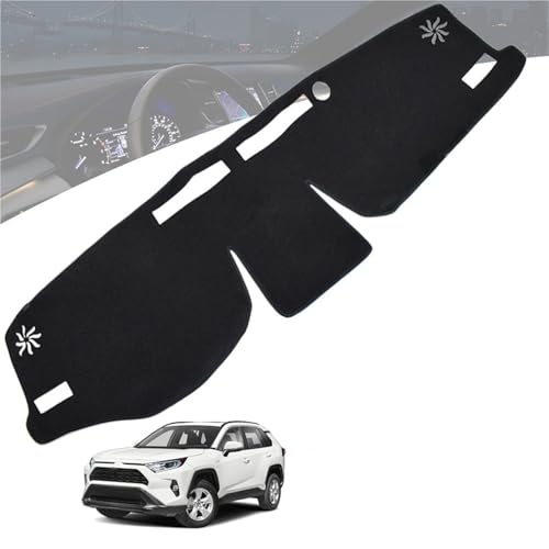 Alfombrilla de salpicadero para coche RAV4 XA50 2019-2020 protectora moqueta negra 2