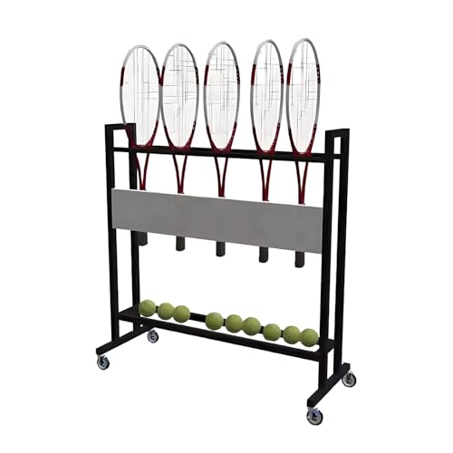 Support de rangement pour raquette de tennis sur pied avec roues