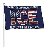 I Support ICES Flag 35x59 - High Definition Print Fade Resistant US Immigration and Customs Enforcement Patrio
