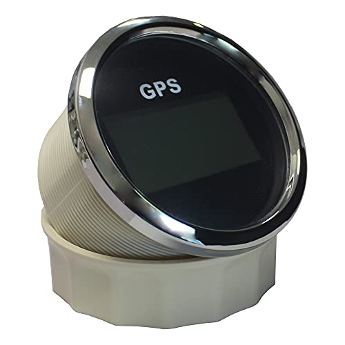 Eling 3 3/8" 85Mm Digital Gps Speedometer Lcd Speed Gauge Odometer Course Mileage Adjustable 7 Backlights For Boat Snowmobile Car Motorbike Truck Ip67 Waterproof #TOP2