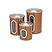 Honey-Can-Do KCH-01026 3pk Metal Storage canisters, Copper Finish,