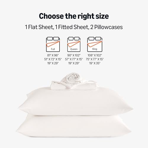Image of Amazon Basics Cooling Sheets, 4-Piece Bed Sheet Set for Summer, Soft and Breathable for Hot Sleepers, Bedding with 1 Deep Pocket Fitted Sheet, 1 Flat Sheet, and 2 Pillowcases, King, White