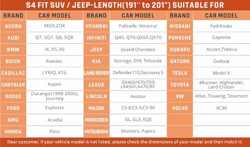 Image of SUV Cover Waterproof All Weather Protection with Silver Stripe Design, Car Cover Universal Fit Ford Explorer, Toyota Highlander, Honda Pilot, Dodge Durango, BMW X5 X6, Lexus RX350