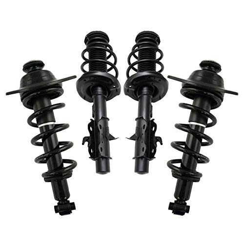 Image of TRQ Front and Rear Complete Strut Assembly and Shock Absorber Kit Complete Strut Coil Spring Assembly Shock Spring Compatible with 2013-2015 Chevrolet Camaro