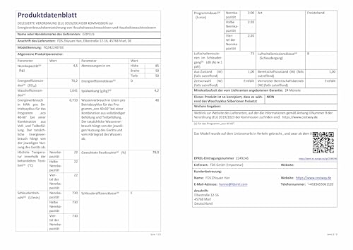 GOPLUS Waschmaschine Vollautomat 4,5 KG, Waschvollautomat mit Schleuder, 10 Programme, LED Dispaly, inkl. Ablaufpumpe, Toplader Waschmaschine ideal für Apartments und Wohnmobile, 50 x 50 x 85 cm