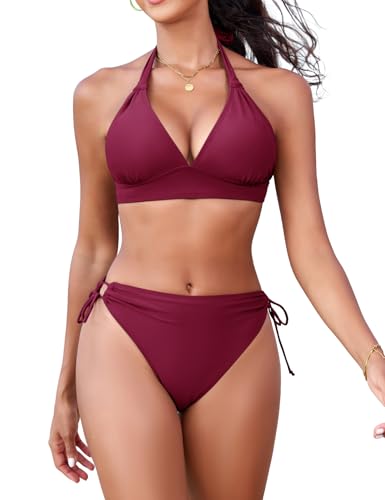FemiChic Push Up Bikini Damen Set Triangel Oberteil mit Knotendetail...