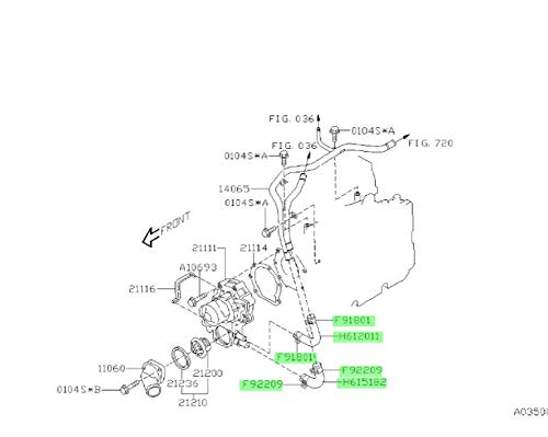 Amazon | スバル 2002-2019 スバル WRX + STi ターボ ウォーターポンプ