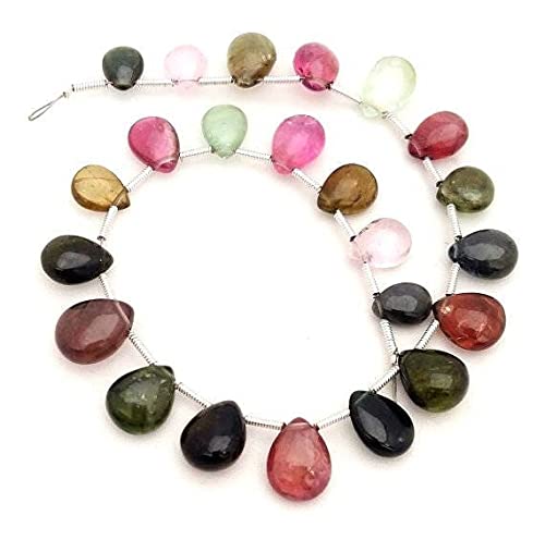 Multi Tourmaline perles poires lisses sans défaut pour en finir avec les pierres ternes