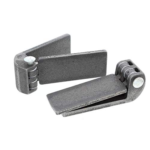 Speedway Motors Universal Budget Door Hinges, Cast Steel Two-Tongue Design with Nylon Washers, 1-5/8" x 3-3/4" Bare Finish Hinges for Model T & Lightweight Custom Door Applications
