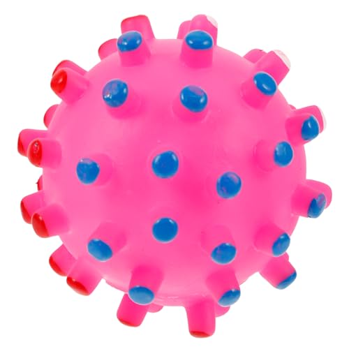 Mipcase Bola De Espinas Sonora para Mascotas Juguete Masticable Colorido Sonido De Graznido para Perros y Gatos Interiores