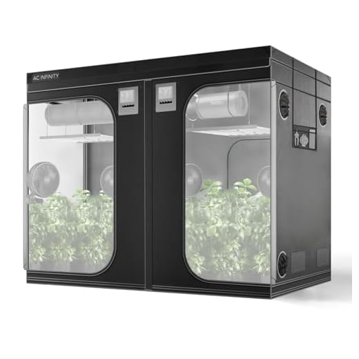 Zelsius Growzelt "MyHomeGrow" Grow tent | Indoor Growbox | verschiedene Farben | Growroom Growschrank Darkroom Pflanzenzelt Gewächshaus Zuchtzelt (240 x 120 x 200 cm, Grau) 8 AC Infinity CLOUDLAB 899, Advance Grow Zelt 240 × 240 × 200 cm, 25 mm Mylar-Canvas, 25 mm Stahlstangen, laborgetestet höchste Reflexion, großes Sichtfenster, Indoor Growing