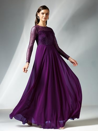 Image of Miss Chase Women's Long Sleeve Sequin Maxi Dress