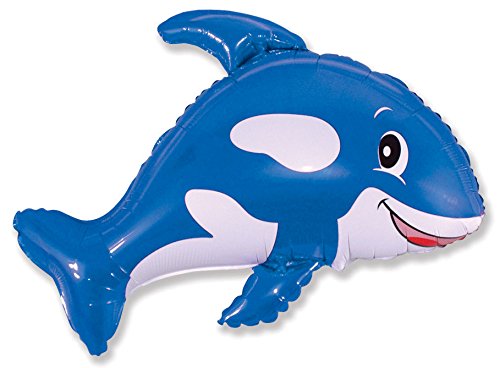 32" Blue Whale Orca Super Shape Party Foil Balloon