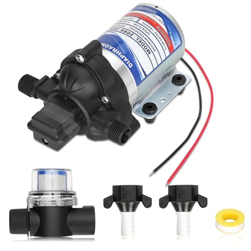 Image of Automatic-Demand Diaphragm Pump 2088-343-135, 12V DC, 3.0 GPM With Viton Valves, 45 PSI Demand Switch, Santoprene Diaphragm, Self-Priming, MAX 10 AMPS, 1 /2 inch-14 NPSM Port