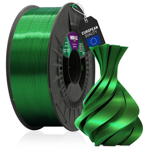 Winkle Silk PLA Filament (Silk) Holly Green | 3D Printer Filament | PLA Filament 1.75mm 300g | Green PLA | Silky Smooth 