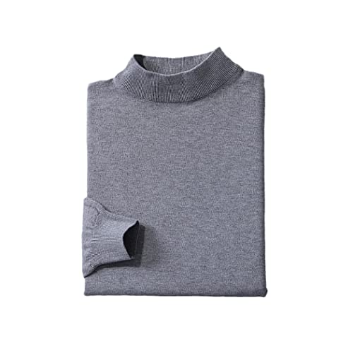 Pull en cachemire pour homme col roulé tricot automne hiver gris XL