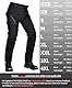 oFzimTo Motorradhose Herren mit Protektoren, wasserdichte Motorrad Hosen Herren, Cargo Motorradbekleidung für Alle Jahreszeiten (Schwarze,XXL)