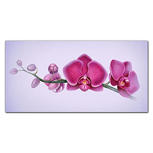 Tableau en verre anti-poussière orchidée pour mur de cuisine ou salon