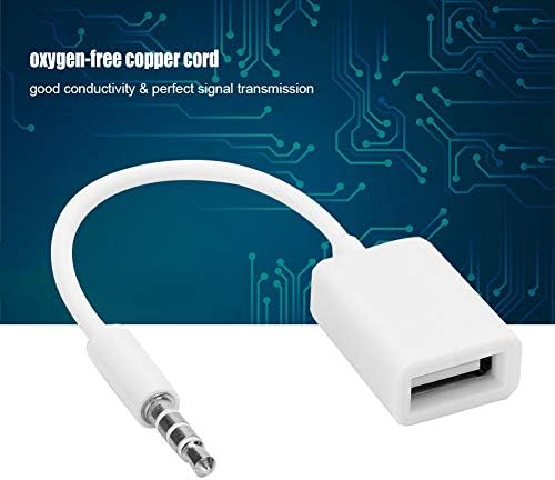 T angxi 3.5mm Male Aux Audio Plug To USB Female Adapter,USB to Jack Adapter,USB to Aux Audio Converter Cable Adapter Car Stereo Cable for Car Audio/MP3/CD Player/External U Disk/Speaker