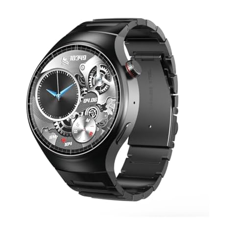 Rainbuvvy 4G Smart Watch 1.43" Screen Watch Men 2GB+16GB Upgraded SL8541E Android 8.1 Smartwatch 950mAh Call WiFi GPS Fitness Tracker Sport Watch (Steel Band) Cover