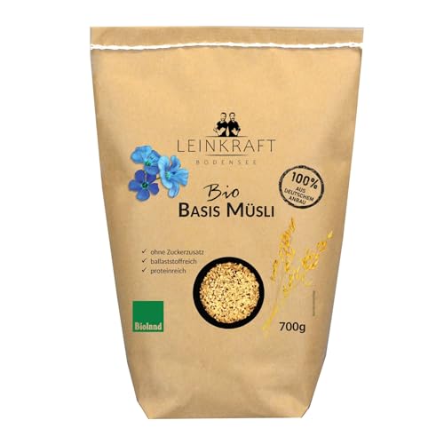Bio Basis Müsli SET ungesüßt Haferporridge 2X700g ohne Zuckerzusatz lange sättigend deutsche Haferflocken